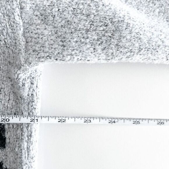 Camber & Grace Womens Floral Oversized Knit Cardigan Sweater Gray Black Medium - Picture 8 of 9